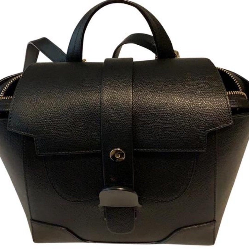 Senreve: Mini Maestra Black Leather Bag